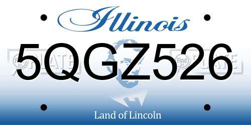 5QGZ526 Illinois License Plate