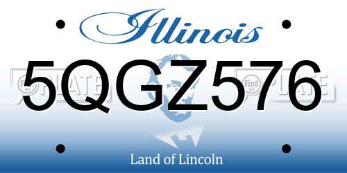 5QGZ576 Illinois License Plate