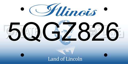 5QGZ826 Illinois License Plate