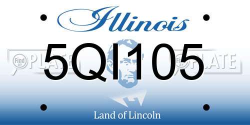 5QI105 Illinois License Plate