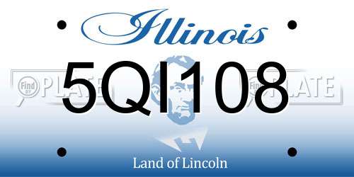 5QI108 Illinois License Plate