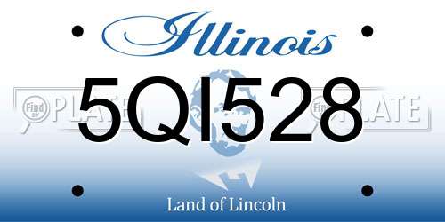 5QI528 Illinois License Plate