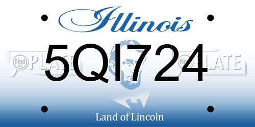 5QI724 Illinois License Plate