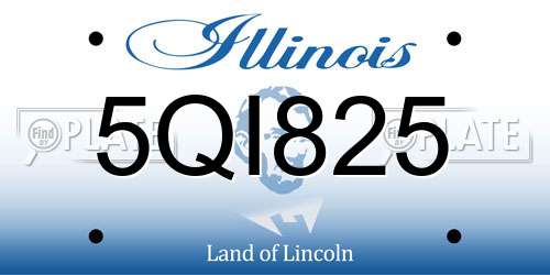 5QI825 Illinois License Plate