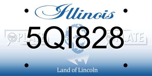 5QI828 Illinois License Plate