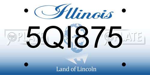 5QI875 Illinois License Plate