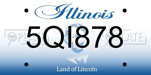 5QI878 Illinois License Plate