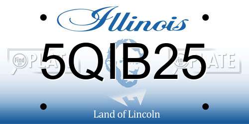5QIB25 Illinois License Plate