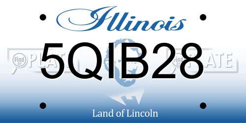 5QIB28 Illinois License Plate