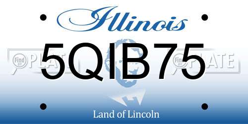 5QIB75 Illinois License Plate