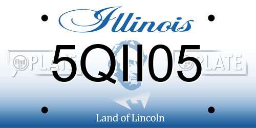 5QII05 Illinois License Plate