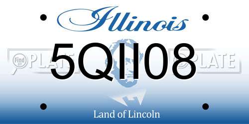 5QII08 Illinois License Plate