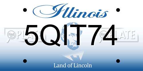 5QIT74 Illinois License Plate