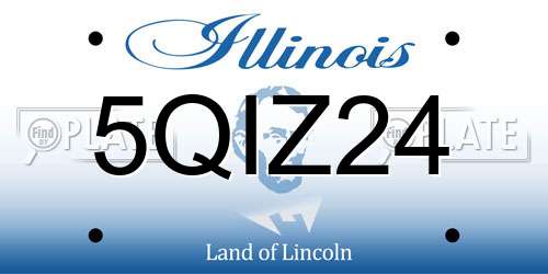5QIZ24 Illinois License Plate
