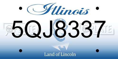 5QJ8337 Illinois License Plate