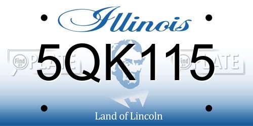 5QK115 Illinois License Plate