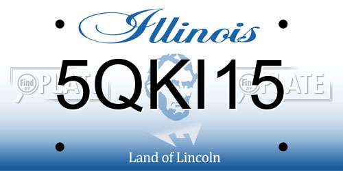 5QKI15 Illinois License Plate