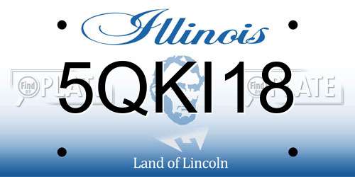 5QKI18 Illinois License Plate