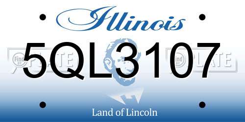 5QL3107 Illinois License Plate