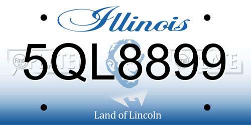 5QL8899 Illinois License Plate