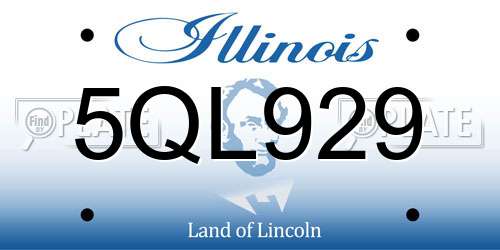 5QL929 Illinois License Plate
