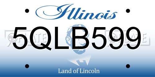 5QLB599 Illinois License Plate