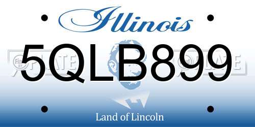 5QLB899 Illinois License Plate