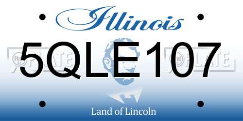 5QLE107 Illinois License Plate