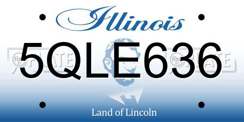 5QLE636 Illinois License Plate