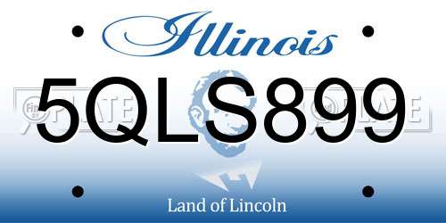 5QLS899 Illinois License Plate