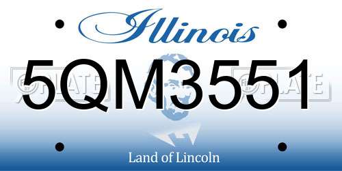5QM3551 Illinois License Plate