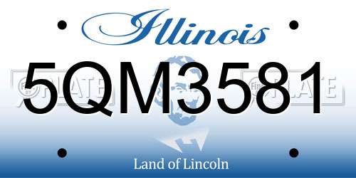 5QM3581 Illinois License Plate