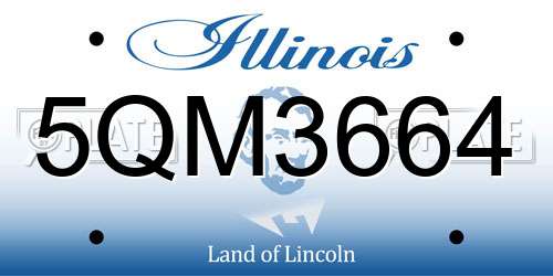 5QM3664 Illinois License Plate