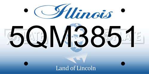 5QM3851 Illinois License Plate