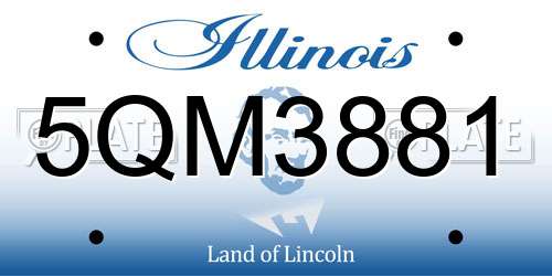 5QM3881 Illinois License Plate