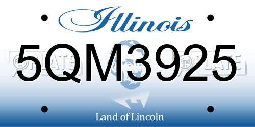 5QM3925 Illinois License Plate