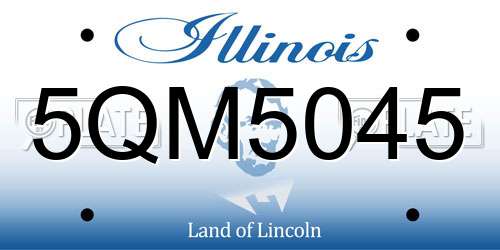 5QM5045 Illinois License Plate