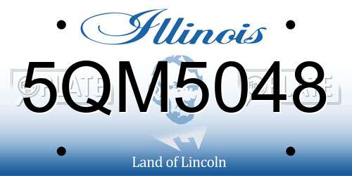 5QM5048 Illinois License Plate