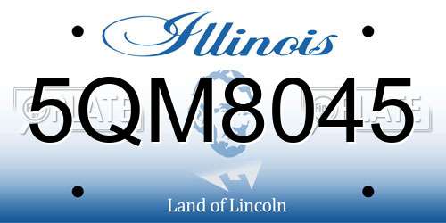 5QM8045 Illinois License Plate