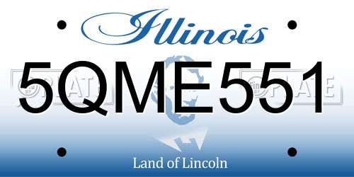 5QME551 Illinois License Plate