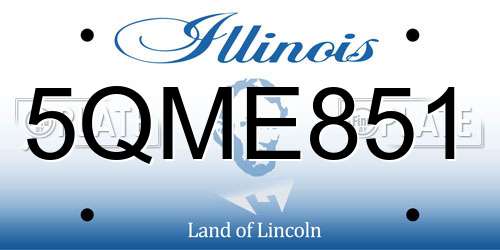 5QME851 Illinois License Plate