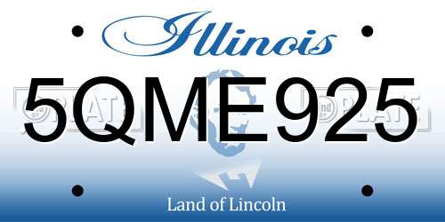 5QME925 Illinois License Plate