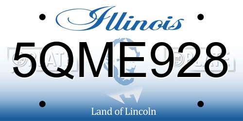 5QME928 Illinois License Plate