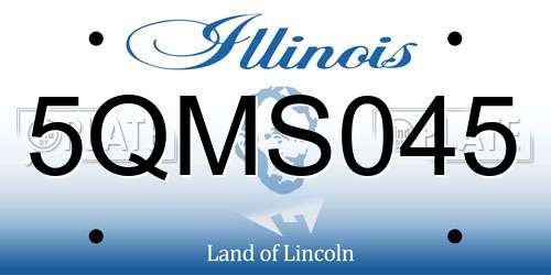 5QMS045 Illinois License Plate