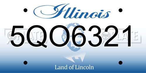 5QO6321 Illinois License Plate