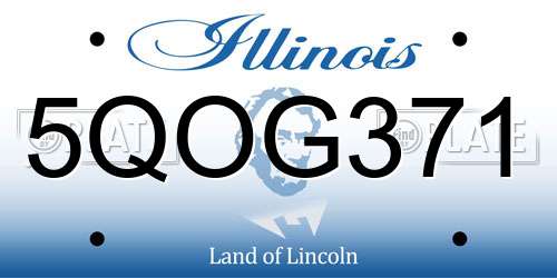 5QOG371 Illinois License Plate