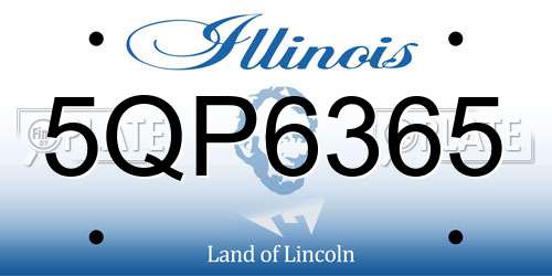 5QP6365 Illinois License Plate