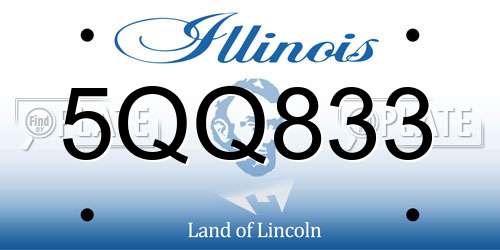 5QQ833 Illinois License Plate