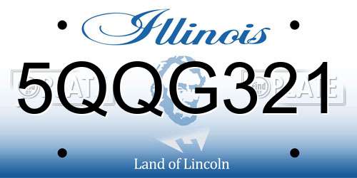 5QQG321 Illinois License Plate