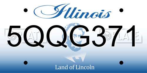 5QQG371 Illinois License Plate